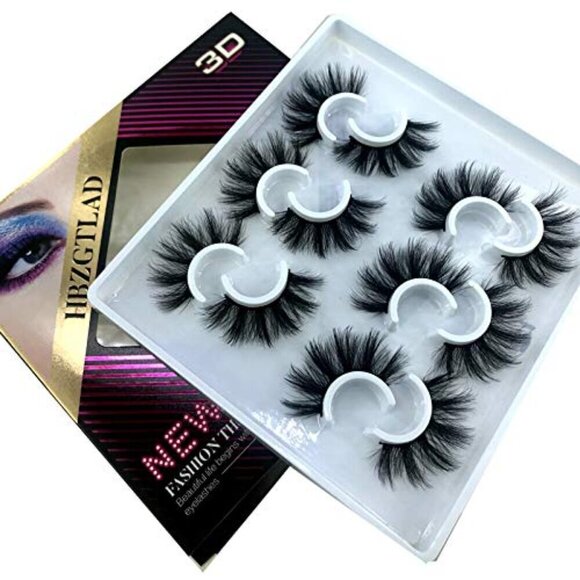 Lashes Fluffy 3D Faux Mink Lashes 25mm Long - 12 pairs - (2) packages of 6 - Picture 2 of 3